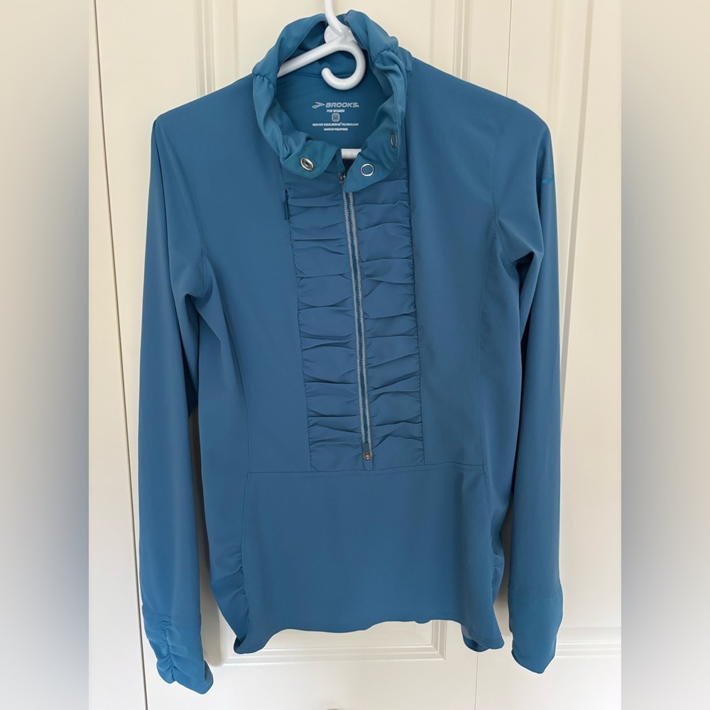 BROOKS athletic Infiniti Anorak Equilibrium Top/pullover Women’s M 1/2 Zip Blue